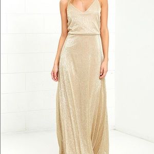 Lulus Gold Dress
